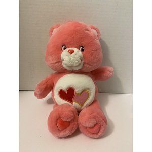 Vtg Care Bears Love A Lot Care Bear 2002 Stuffed Plush Pink Hearts, Vtg Plush